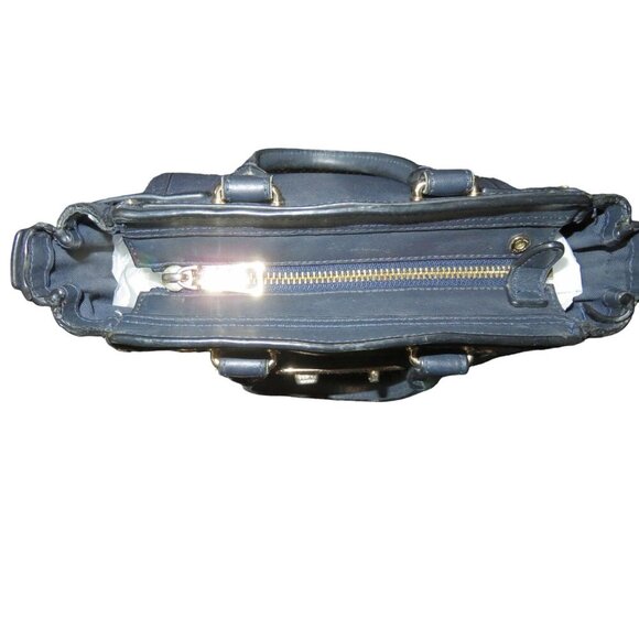 Coach Swagger 20 Navy Pebble Leather Satchel Crossbody Handbag Satchel 6.5 X 8 - Picture 8 of 14